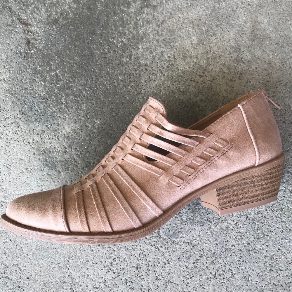 LAST 2, Size 8! Qupid tan slip on woven bootie - Picture 3 of 6